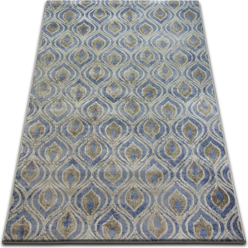 Teppich DROP JASMINE 030 Hell blau/Rauch Blau 133x190 cm