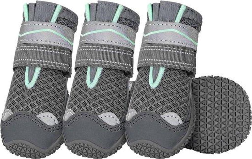 Hunde-Halbschuhe mit atmungsaktiver Sohle - Hundeschutz - beidseitig verstellbar - waschbar - antischleppend - reflektierende Streifen - bequem - H...
