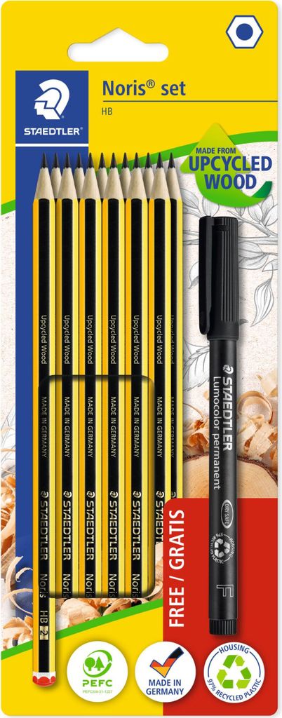 STAEDTLER Bleistift-Set Noris + GRATIS Permanent-Marker 318F