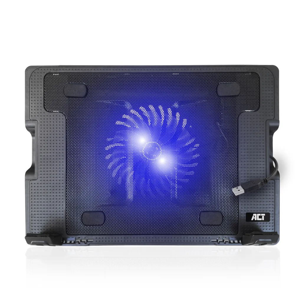 Refroidisseur PC Portable 17" Réglable ACT AC8110 - Support Ventilé Noir - 13
