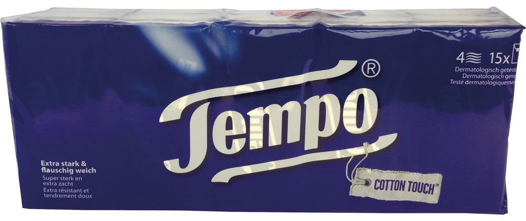 Tempo Taschentücher 650443 15x10 St./Pack. Produktbild 