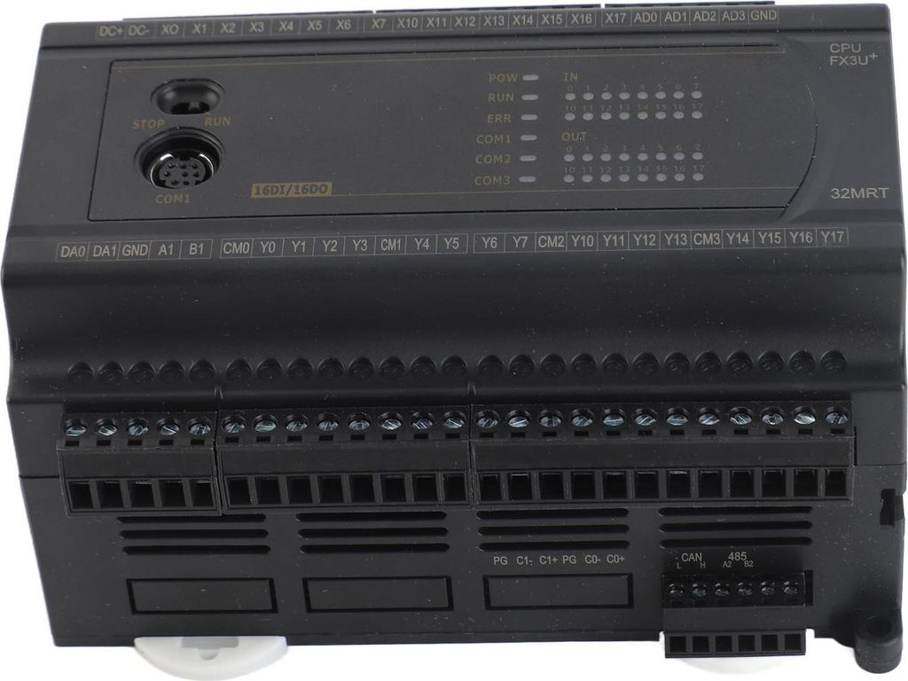 Industrielle SPS-Steuerung FX3U 32MR 16 Eingänge 16 Ausgänge 1 RS232 2 RS485 4 NTC-Hochgeschwindigkeitszähler SPS-Steuerung AC220V