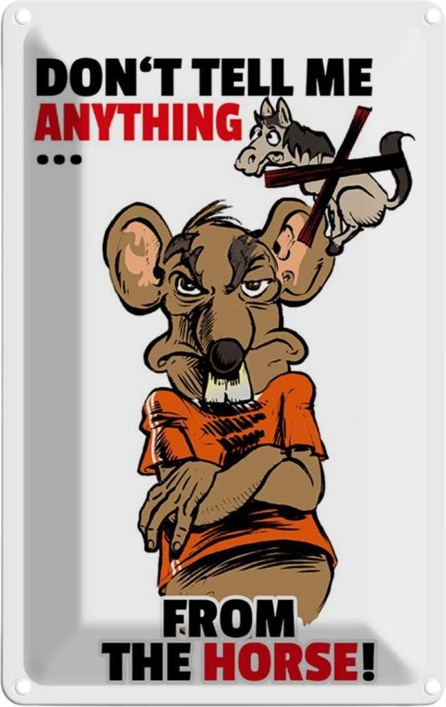 vianmo Blechschild 30x20 cm Don't tell me from the horse Dekoration