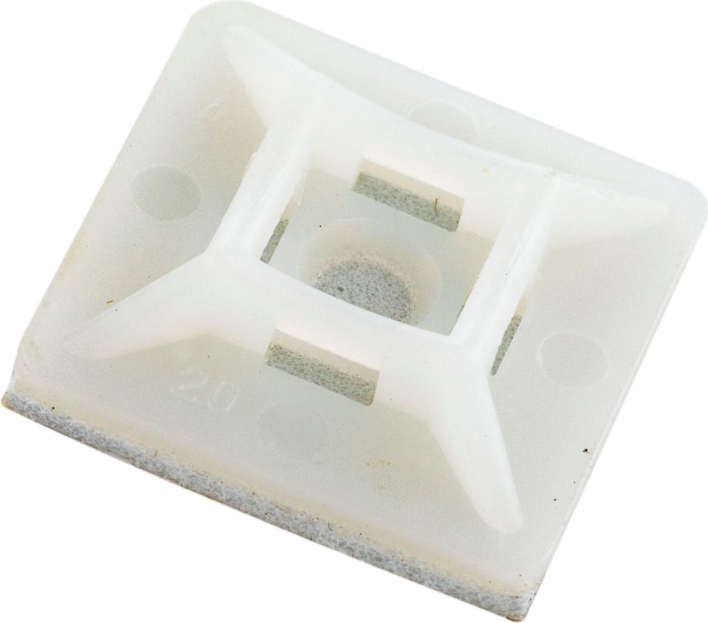 Klebesockel für Kabelbinder (Montagesockel) 3,6mm mit Sonderkleber schwarz