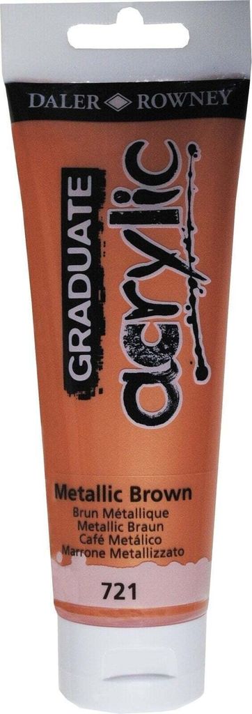 Daler Rowney Graduate Acrylfarbe, 120 ml, Metallic-Braun