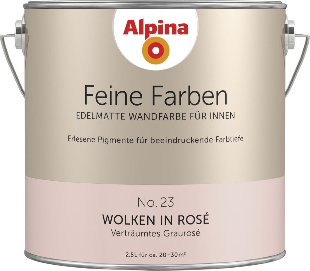 Alpina Feine Farben No. 23 Wolken in Rosê 2,5 L verträumtes Produktbild 1