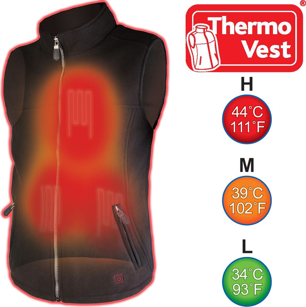 THERMO VEST Beheizbare Outdoor Weste Größe L