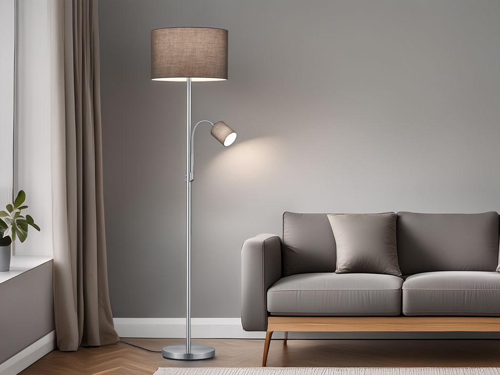 boden-/Leseleuchte Hotel170 cm Stahl/Textil 5 kg Produktbild 