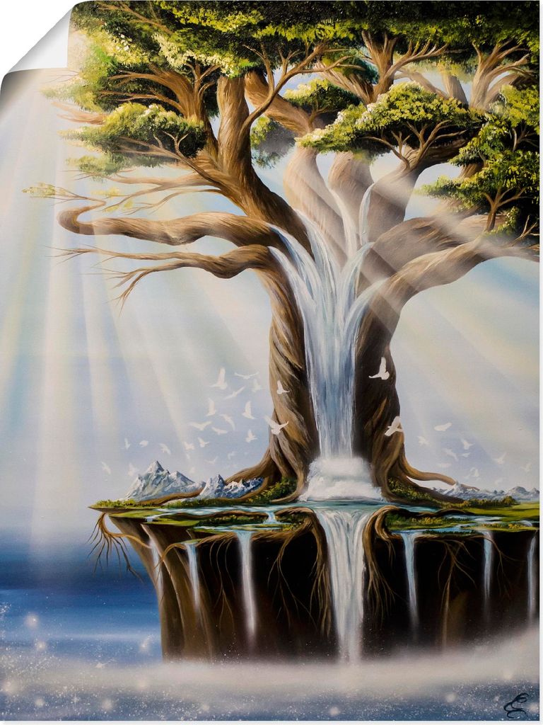 ARTland Poster Traumbaumwelt Größe: 90x120 cm