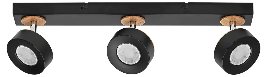 Spot Intérieur LED Noir Orientable PLUTO pour un Éclairage de Salon