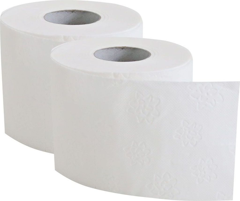 Franz Mensch Toilettenpapier, Kleinrolle, weiß, 3-lagig, 250 Blatt, 9 x 8 Rollen