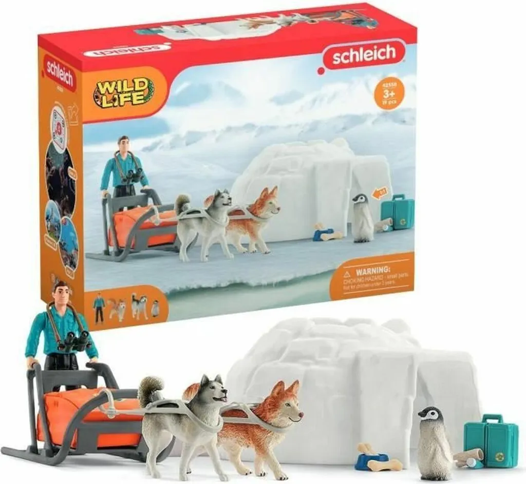 Jouet Durable Schleich 42558 : Pack Expédition Antarctique 19 Pièces