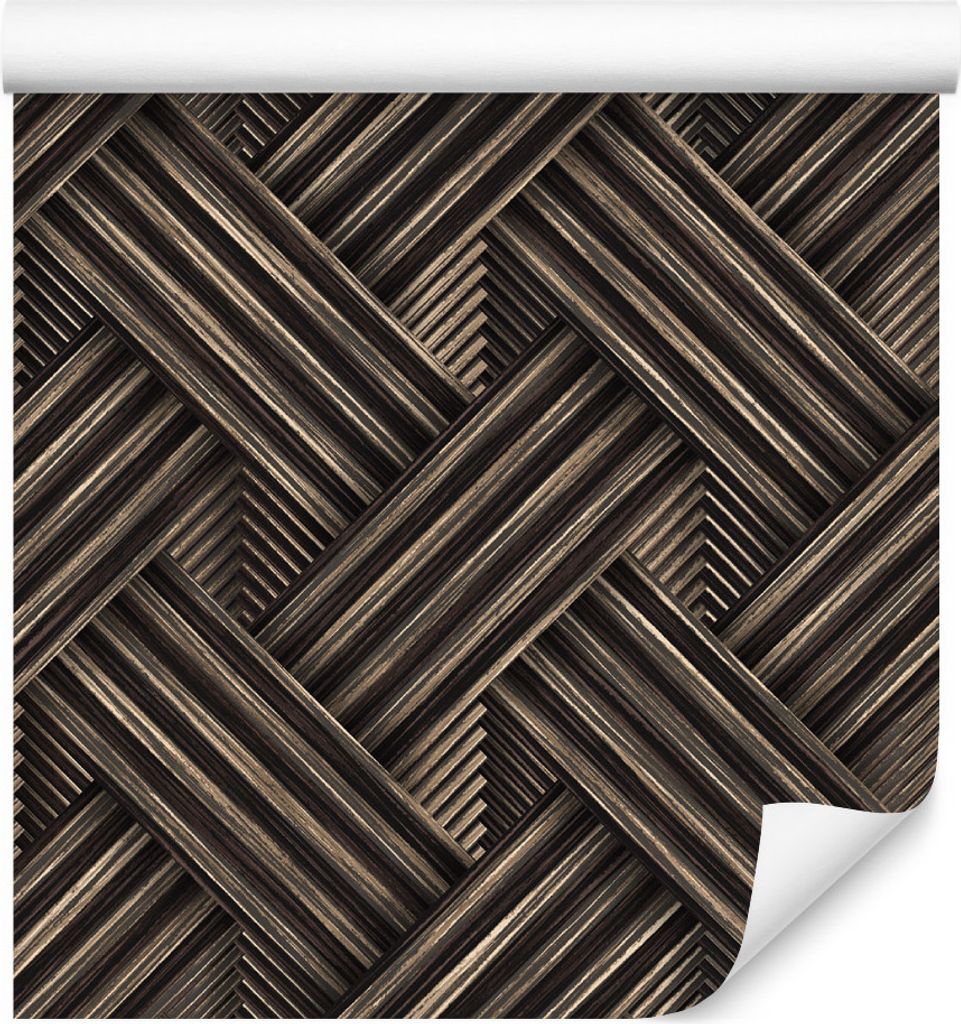 10m VLIES TAPETE Rolle Geometrie Muster Holzoptik 3D Effekt XXL