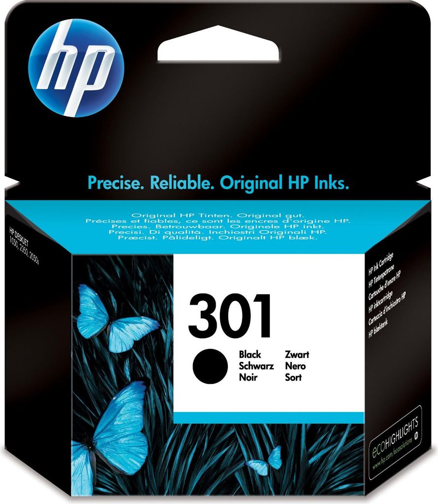 HP 301 oryginalny wkład atramentowy czarny, Standardowa Zdjęcie produktu 