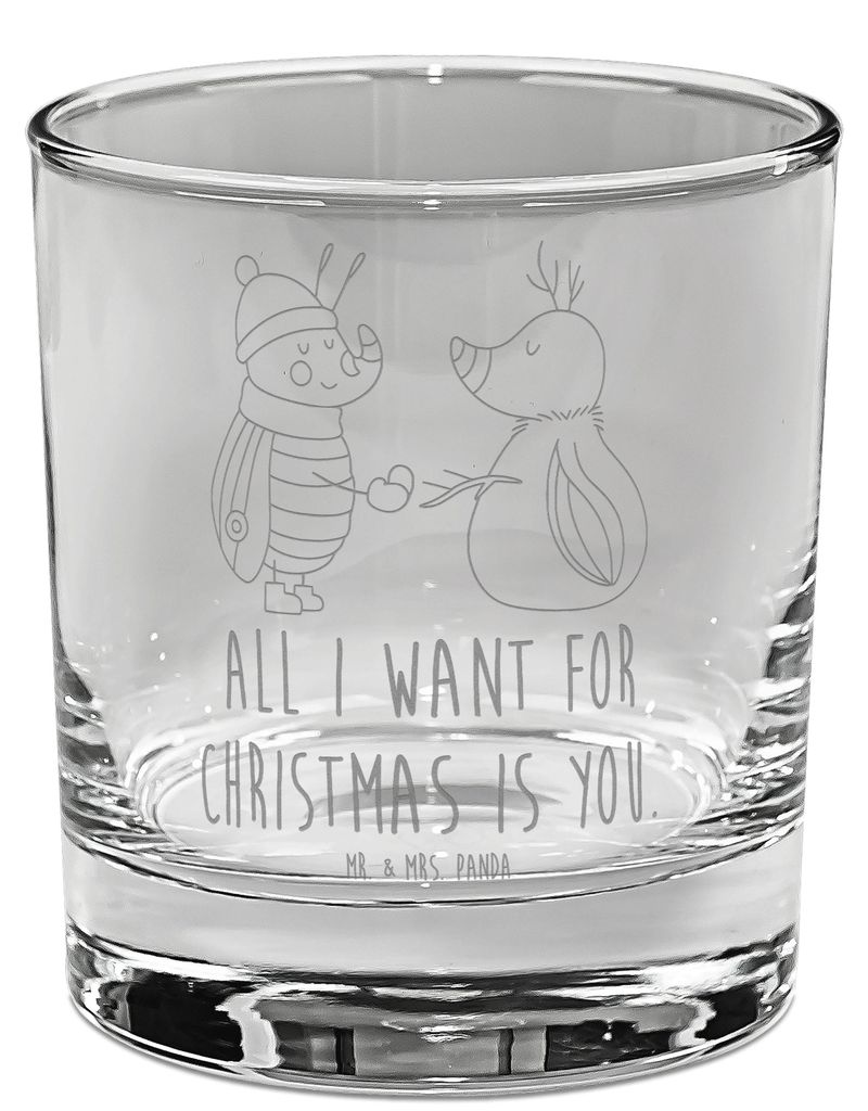 Mr. & Mrs. Panda Cocktailglas Nachtfalter Schneemann - Transparent - Geschenk, Winter, Winterzeit, Tumbler, Schnee, Glas für Gin, Weihnachtsgruß,...