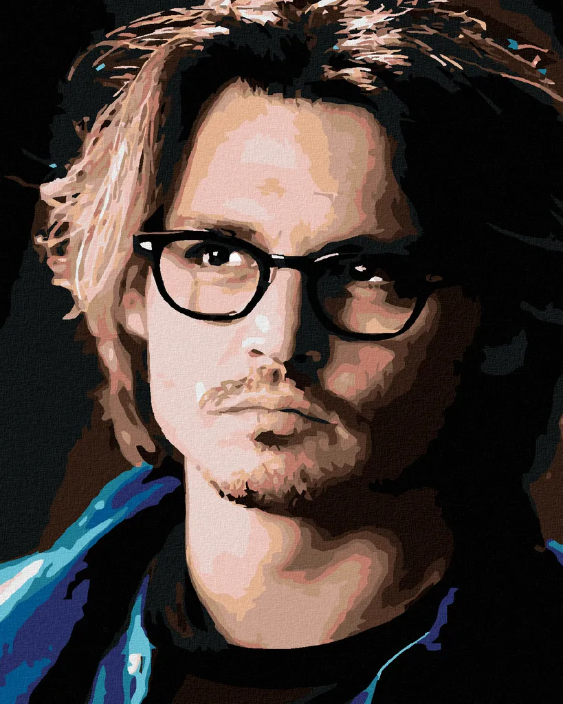 Zuty Diamond Painting Johnny Depp 40x50 cm - Kit Pittura Diamante