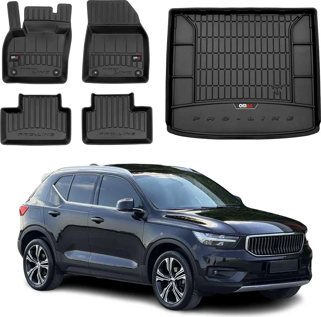 Kit Salva-Auto Volvo XC40 | Tappetini + Baule TPE a Prova di Bambino