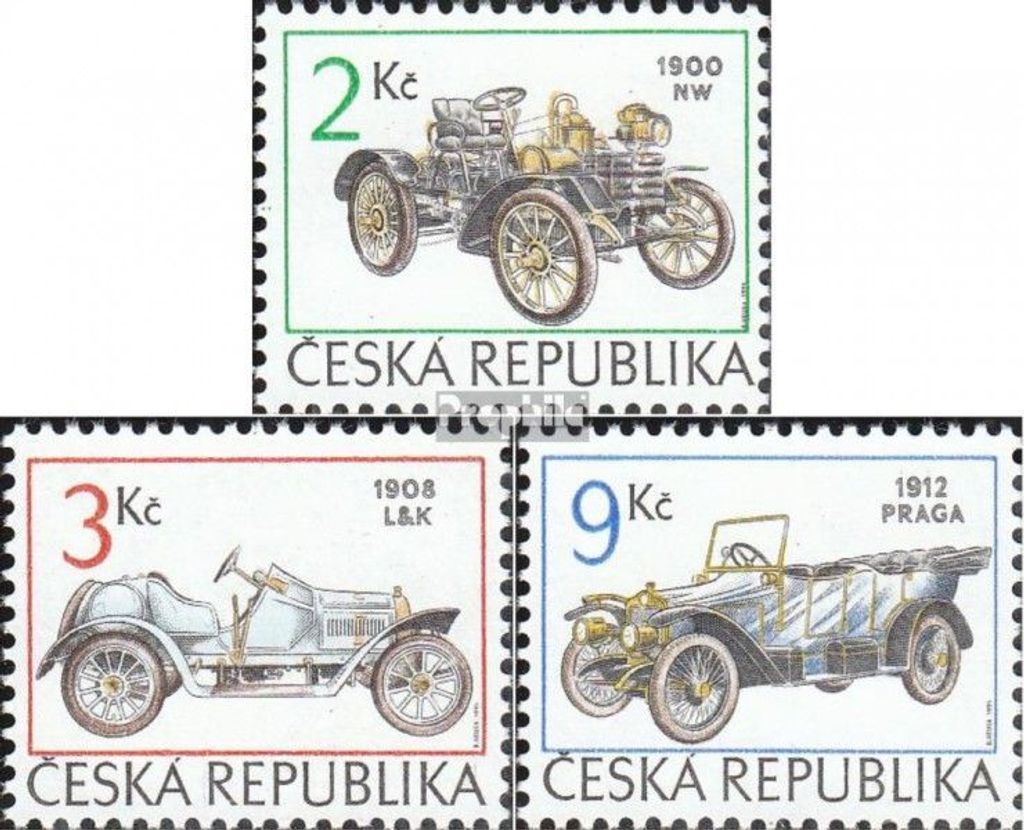 Briefmarken Tschechien 1994 Mi 53-55 (kompl.Ausg.) postfrisch Autos