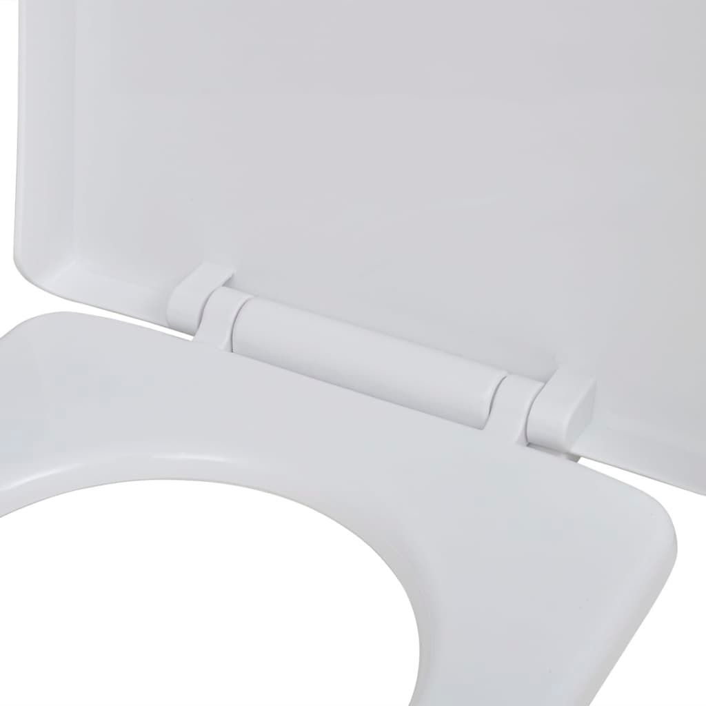 vidaXL Toilettensitz mit Absenkautomatik Weiß Quadratisch Produktbild 3