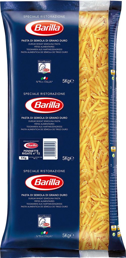 Barilla Hartweizen Pasta Pennette Rigate n. 72 - 1er Pack Produktbild 