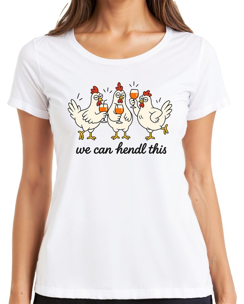 we can hendl this Hennen Party Lustig JGA Statement Produktbild 