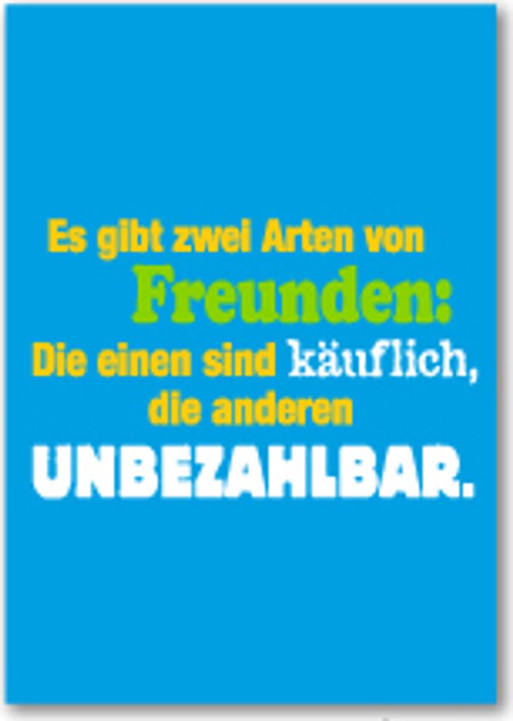 Allgemeine WÃ1/4nsche - SprÃ1/4che - unARTig - GlÃ1/4ckwunschkarte im Format
