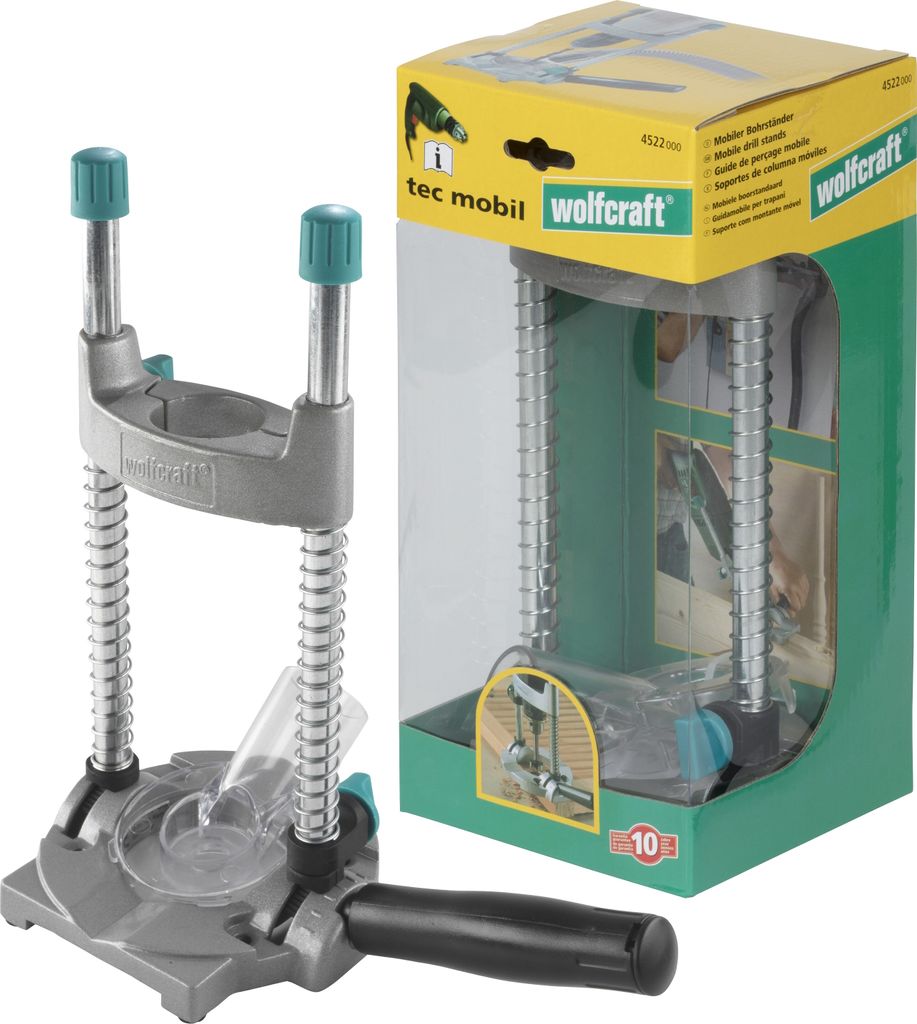 wolfcraft GmbH 1 tecmobil - mobiler Bohrständer, Gummi, Produktbild 