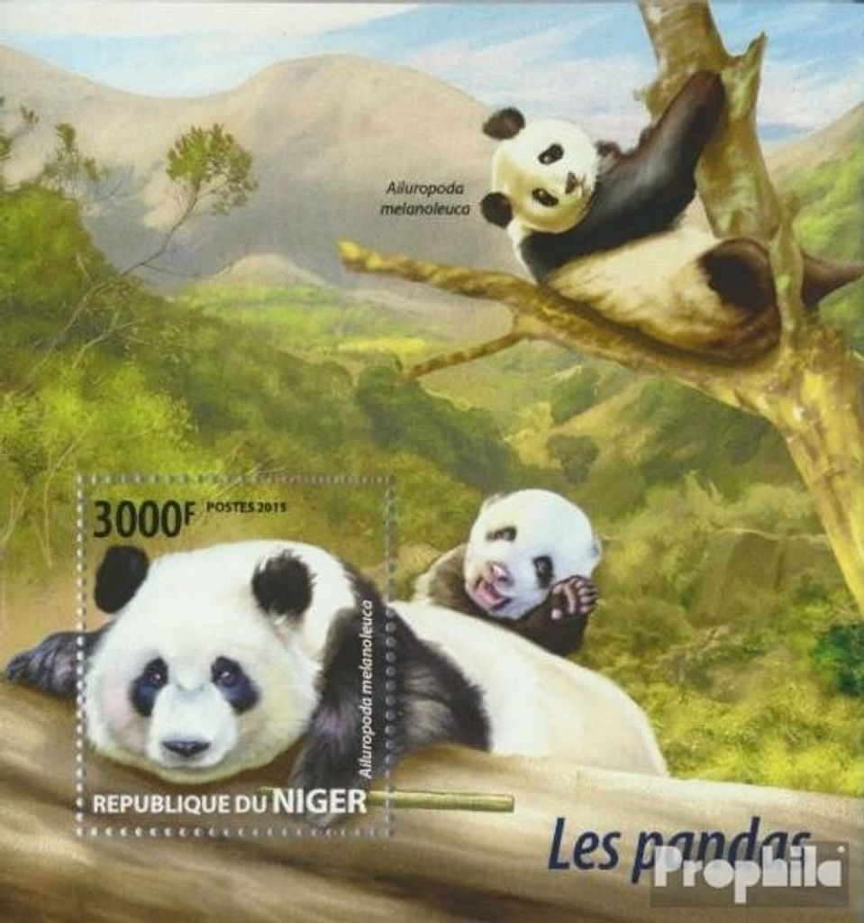 Briefmarken Niger 2015 Mi Block 439 (kompl. Ausg.) postfrisch Pandas