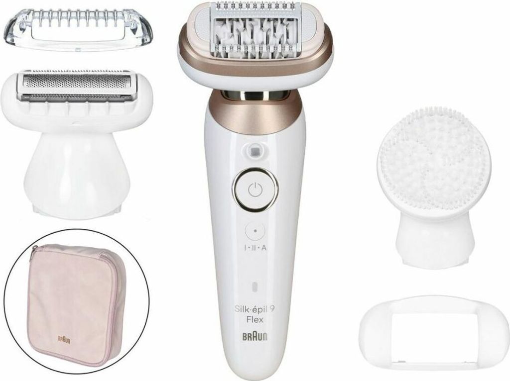 Braun Silk-épil 9 Flex 9-360 3D, Rose, Weiß, 40 Pinzette, Produktbild 