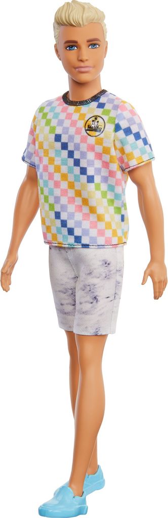 Barbie Ken Fashionistas Puppe im karierten T-Shirt Produktbild 