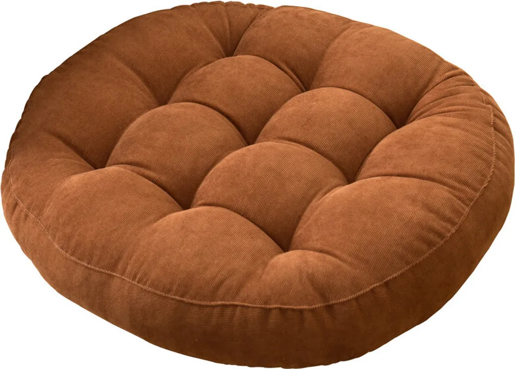 Coussin de sol marron contre le mal de dos assise de yoga ergonomique