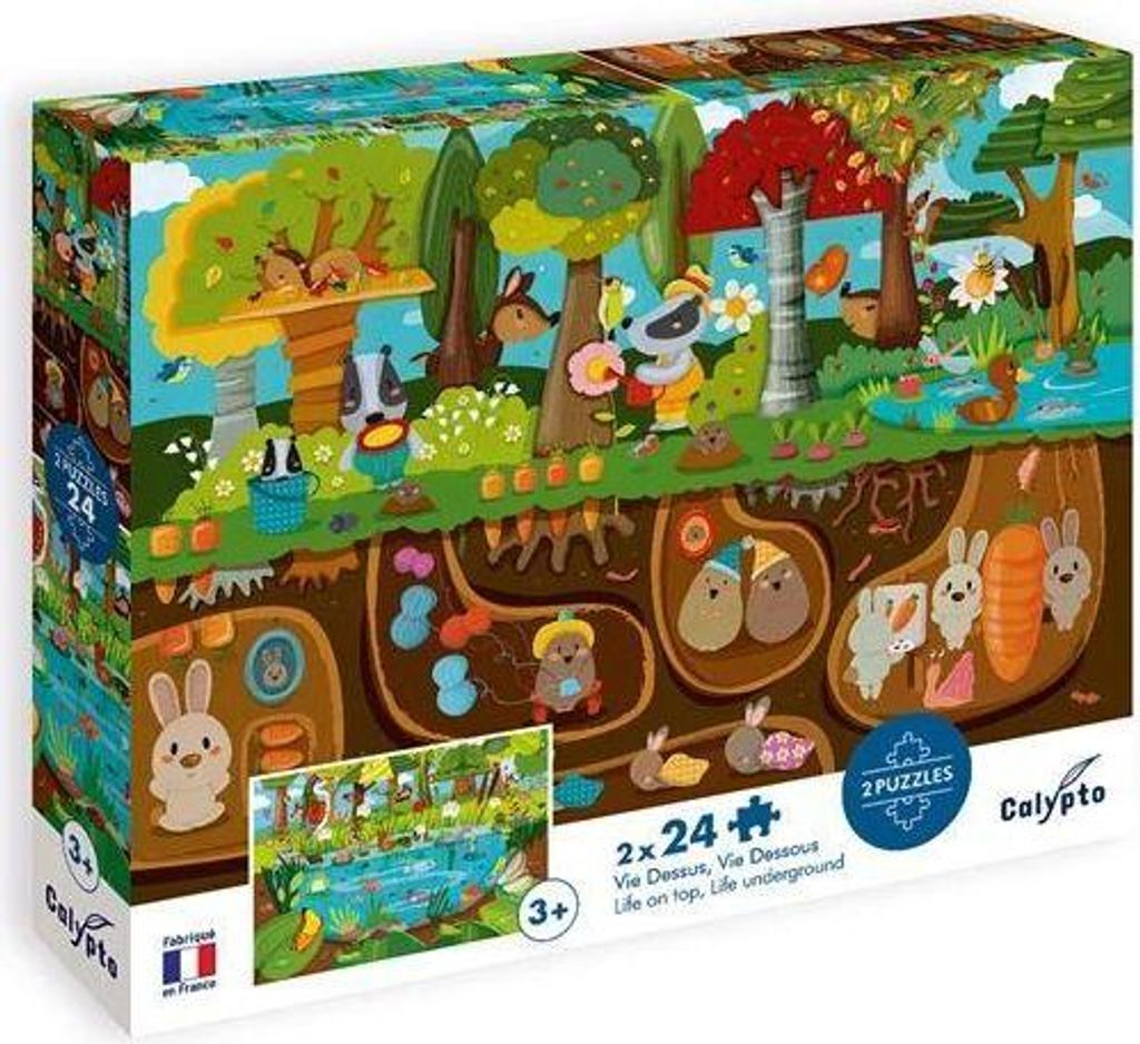 Calypto Waldtiere 2x24 Teile Puzzle