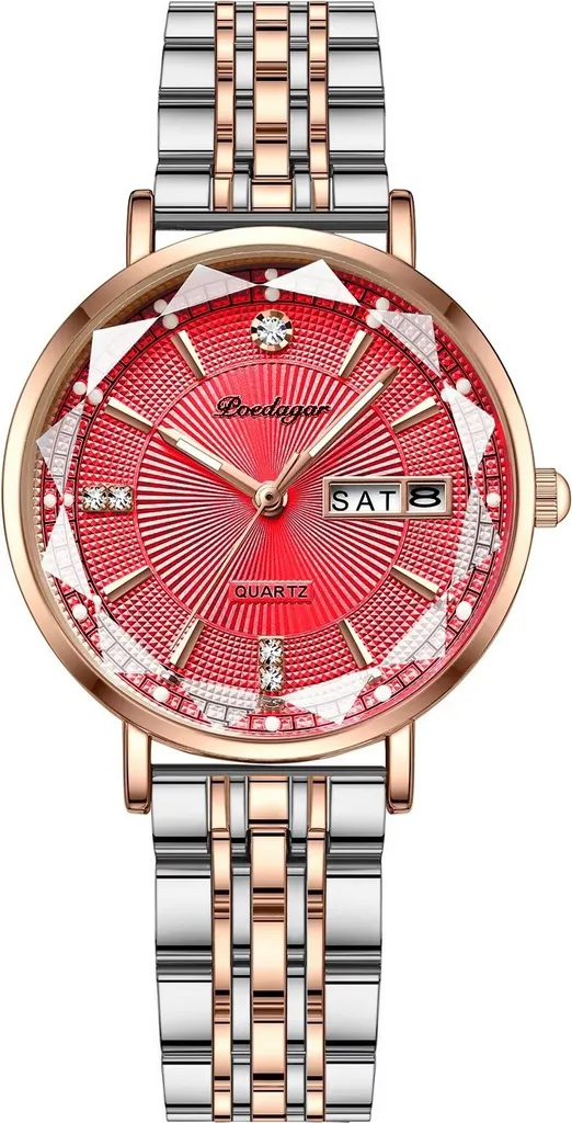 Montre-bracelet Analogique Rouge pour Homme POEDAGAR Creative KP35036