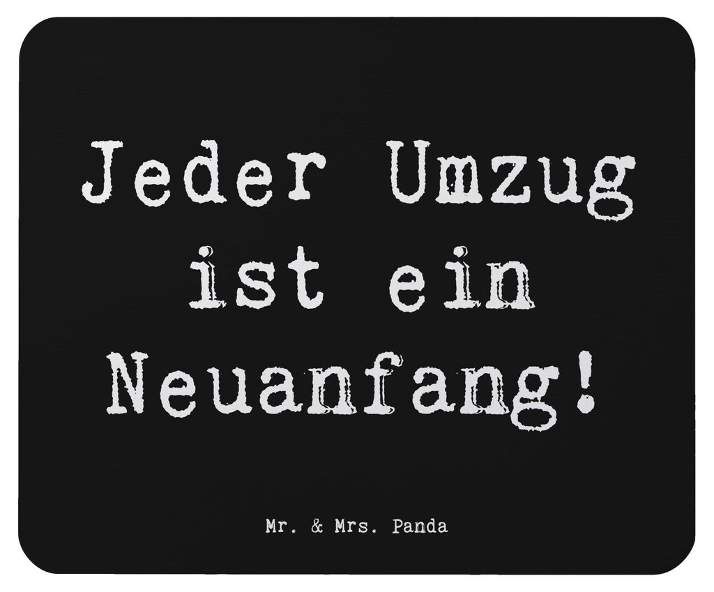 Mr. & Mrs. Panda Mouse Pad Spruch Umzug Neuanfang - Schwarz Produktbild 