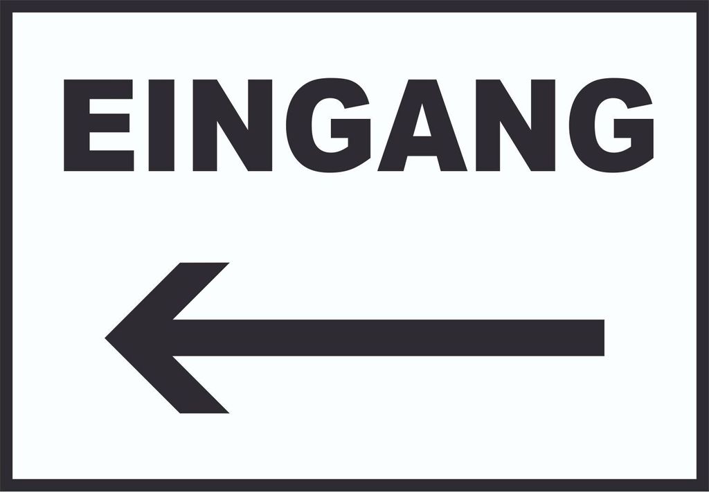 Eingang links Schild A6 (105x148mm)