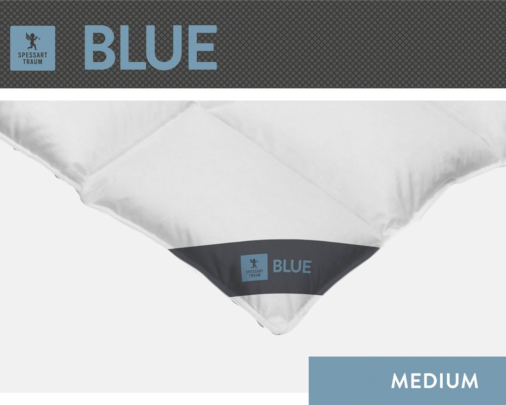Spessarttraum Bettdecke Daunendecke Blue 200 x 200 cm Medium