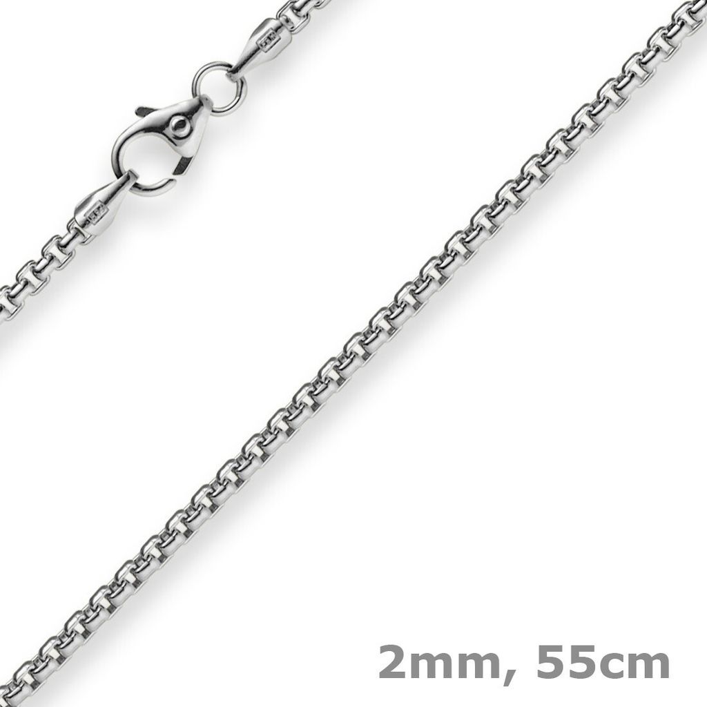 2mm Venezianerkette rund 585 Gold Weißgold Kette Collier Produktbild 