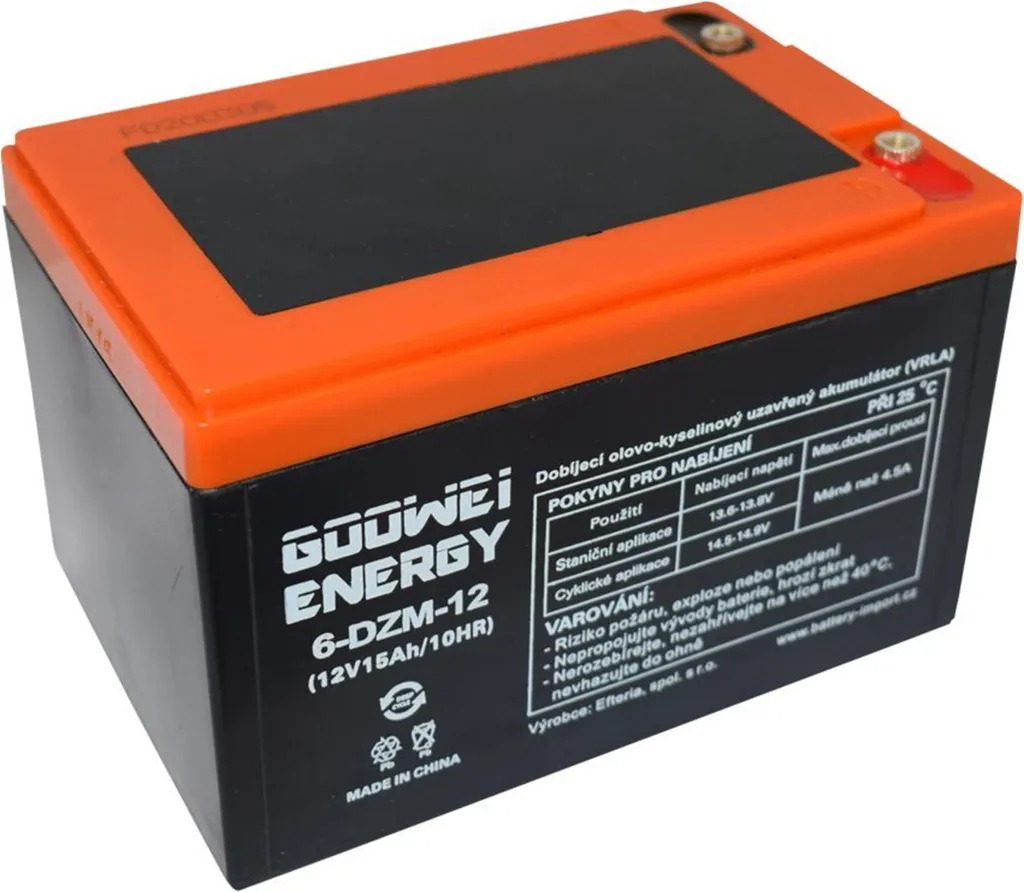 Batterie 12V 15Ah 6-DZM-12 : Fini les Pannes de Véhicule Électrique