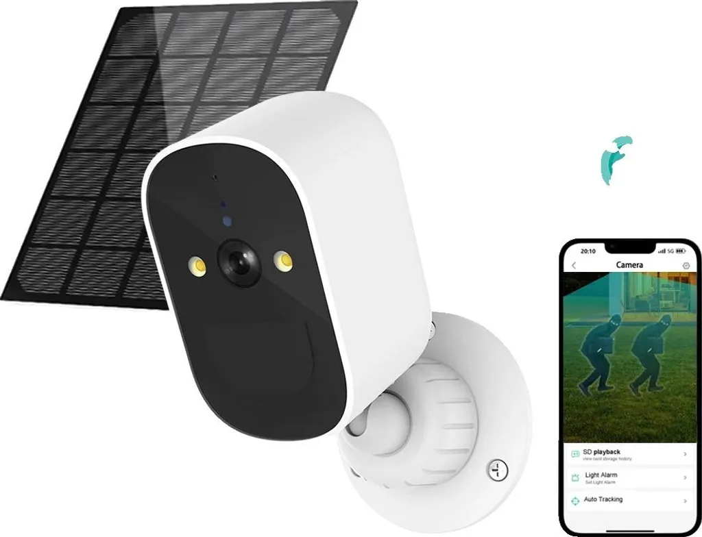 Caméra Solaire WiFi sans Fil avec Détection de Mouvement et IP66