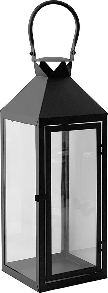 XXL Garten - Laterne Windlicht Schwarz Metall 54cm Produktbild 3