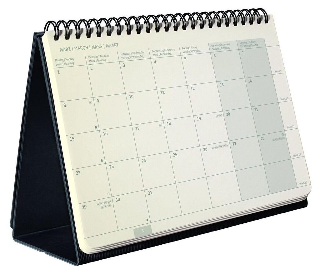 Tischkalender Conceptum 2027 Hardcover schwarz 144 Seiten Produktbild 