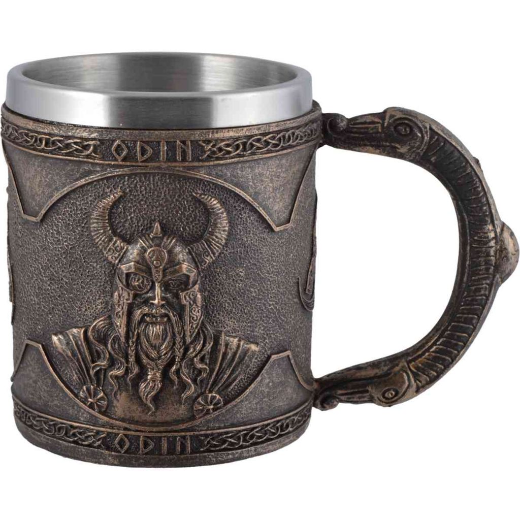 Wikinger Krug "Odin", 450 ml Metalleinsatz entnehmbar Produktbild 