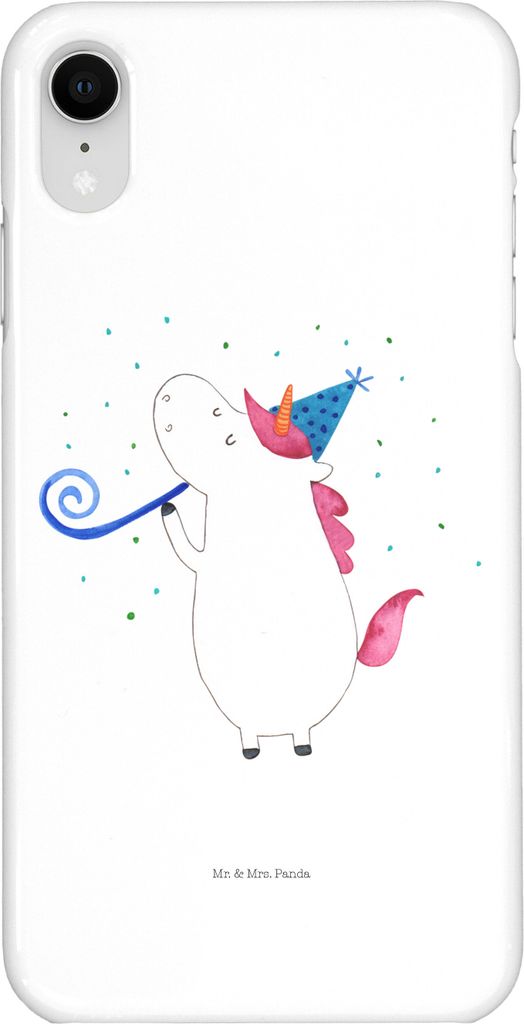 Mr. & Mrs. Panda Iphone XR Handyhülle Einhorn Party - Weiß - Geschenk, Alkohol, Fest, Einhörner, Geburtstag, Unicorn, Premium Kunststoff, Club, ...