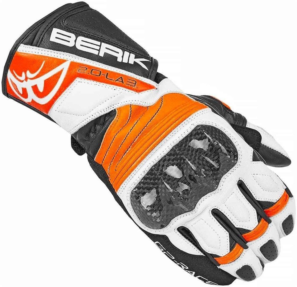 Berik Zoldar Motorradhandschuhe, schwarz/orange, L Produktbild 
