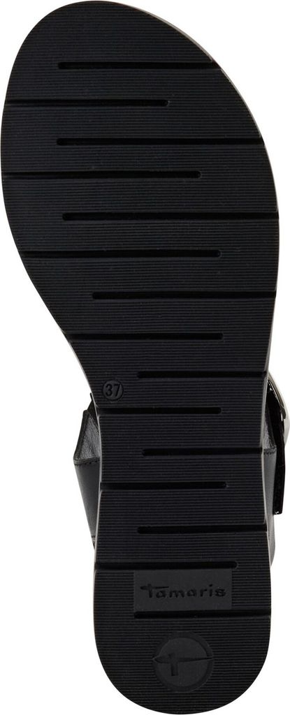 Tamaris Damen Sandale Leder sportliche Laufsohle TOUCHit Fußbett 1-28133-44, Größe:38 EU, Farbe:Schwarz