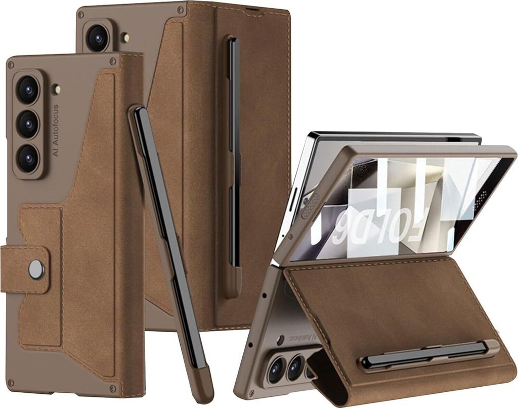 Hülle für Samsung Galaxy Z Fold 6 Leder Schutzhülle Produktbild 