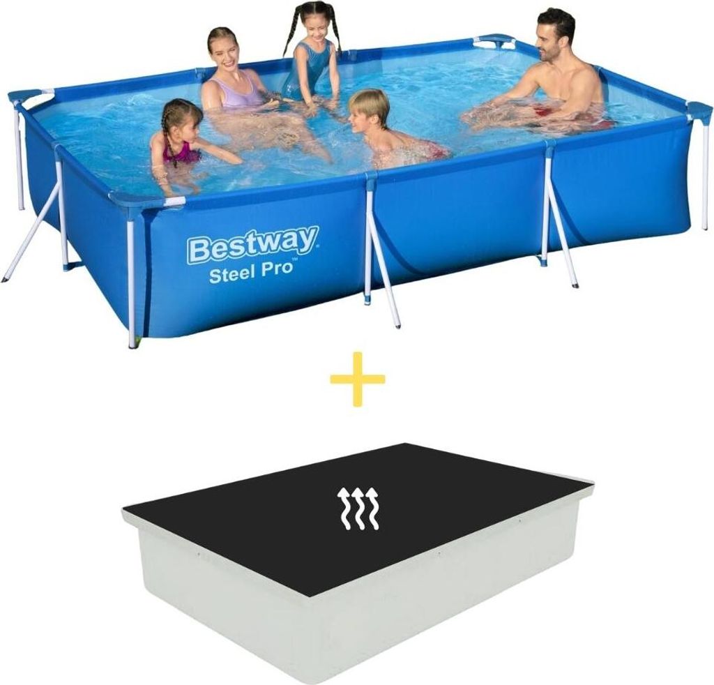 Bestway Pool - Steel Pro - 300 x 201 x 66 cm - Inklusive Solarsegel