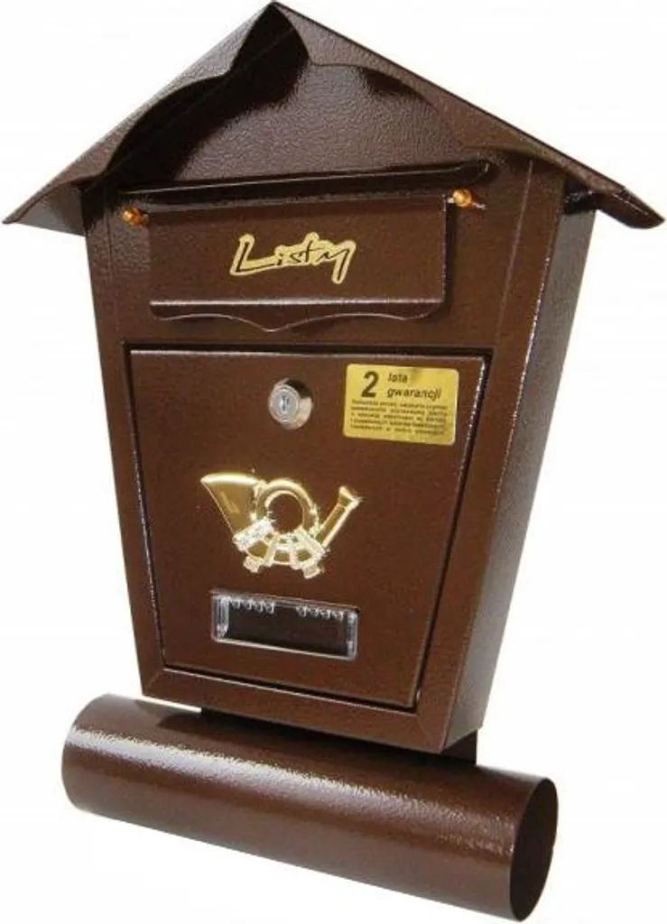 Boîte aux lettres anti-pluie Skl Sd1T 793 Brun avec tube journaux sec