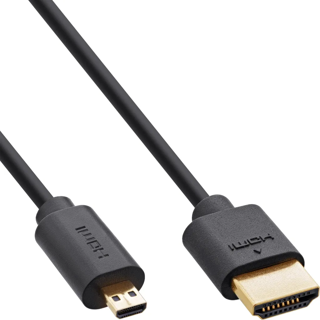 Cavo HDMI 2.1 8K InLine Slim 1m - Occasione Gaming 4K 120Hz Oro Nero