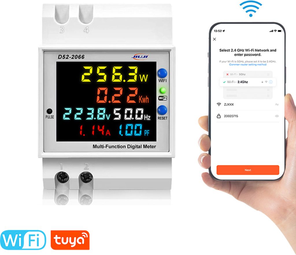 Tuya WiFi Home Intelligenter Stromzähler Produktbild 